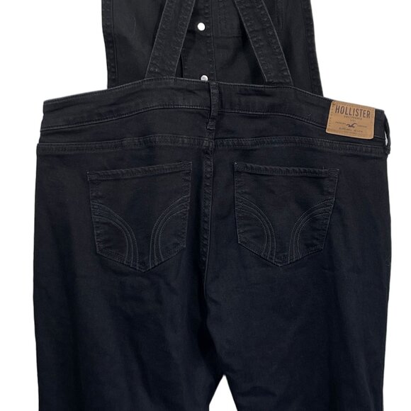 Hollister Low Rise Black Cropped Overalls - Picture 4 of 4